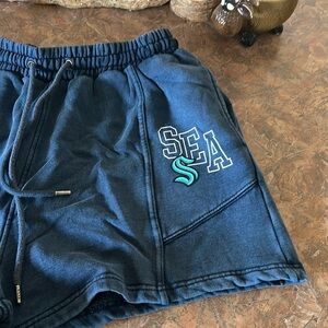NHL Seattle Kraken SEA Graphic Jam Jam Shorts with Teal Logo